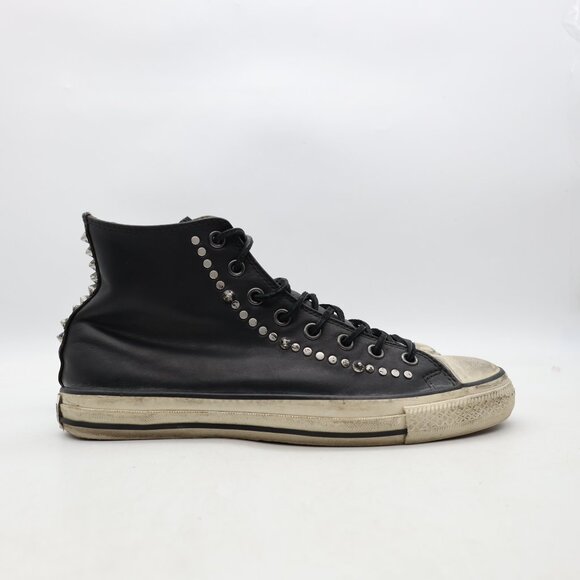 Converse X John Varvatos Men's 10 Women's 12 Studded Hi Leather Black 125707C - Picture 2 of 14